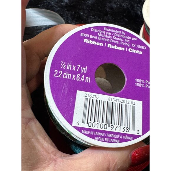 Assorted Christmas Ribbon Set Of 6 Spools - Picture 9 of 12